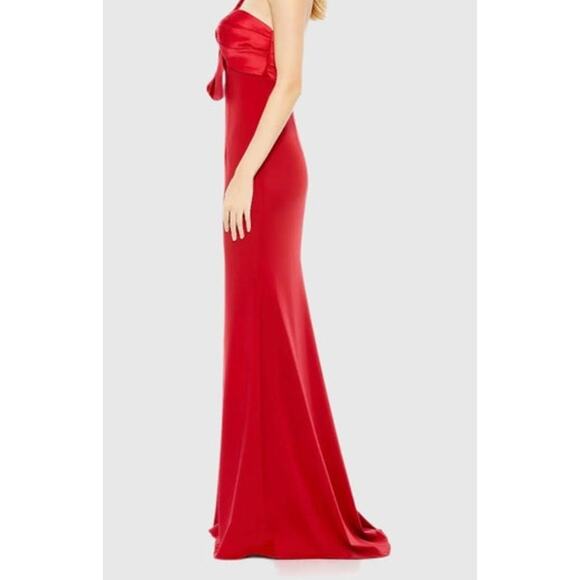 Mac Duggal Red One Shoulder Formal Evening Dress Plus Sz‎ 20 Stretch Jersey $398 - Picture 6 of 13